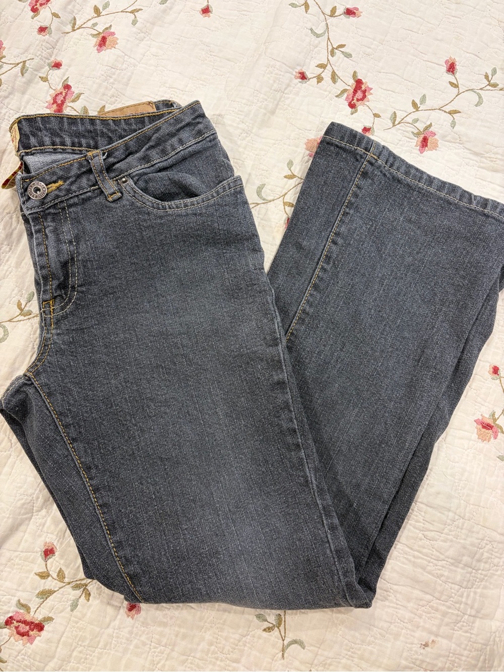 Steve & Barry's Charcoal Straight-Leg Vintage Jeans